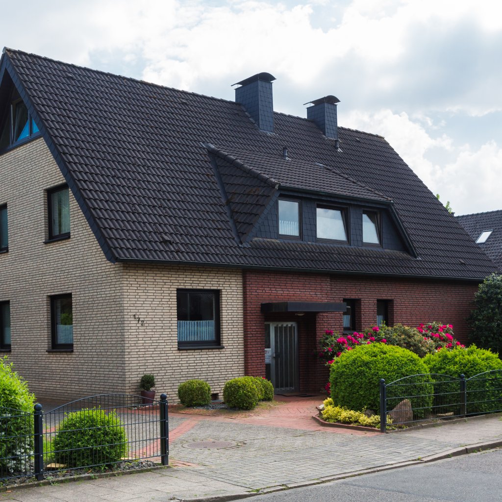 Osnabruck, Lower Saxony, Germany Street in suburb of Osnabruck the third largest city in state of Lower Saxony. High quality photo